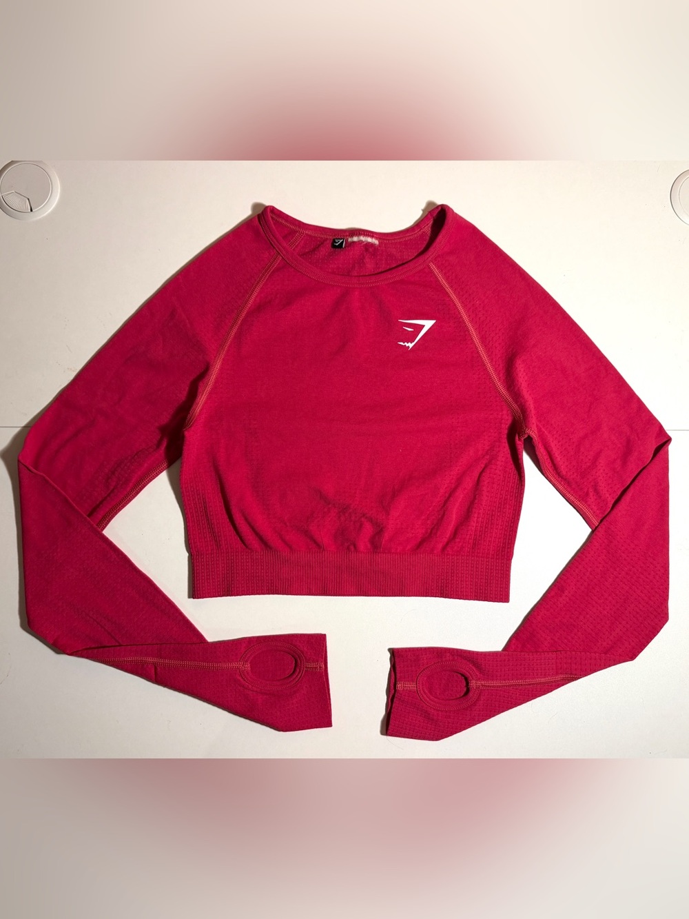 Gymshark Everyday Seamless Long Sleeve Crop Top - Color - Hot Pink